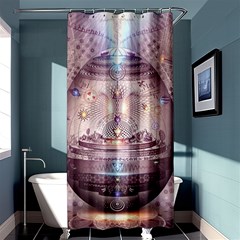 Cosmic Egg Sacred Geometry Art Shower Curtain 36  X 72  (stall)  by Grandong