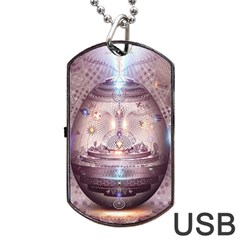 Cosmic Egg Sacred Geometry Art Dog Tag Usb Flash (one Side) by Grandong