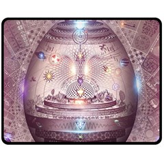 Cosmic Egg Sacred Geometry Art Two Sides Fleece Blanket (medium) by Grandong