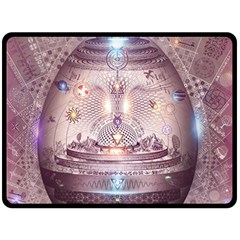 Cosmic Egg Sacred Geometry Art Two Sides Fleece Blanket (large) by Grandong