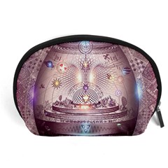 Cosmic Egg Sacred Geometry Art Accessory Pouch (large) by Grandong