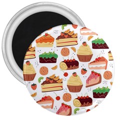 Dessert And Cake For Food Pattern 3  Magnets by Grandong