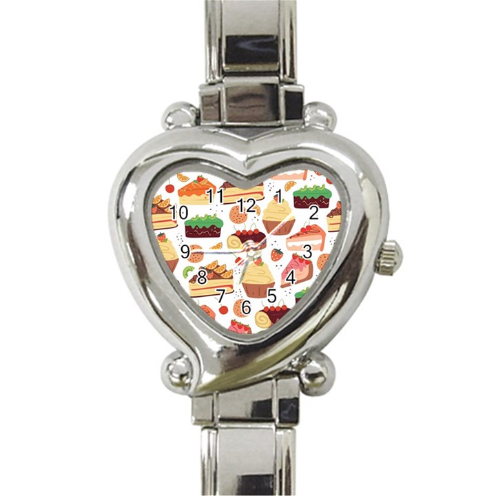 Dessert And Cake For Food Pattern Heart Italian Charm Watch