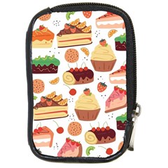 Dessert And Cake For Food Pattern Compact Camera Leather Case by Grandong