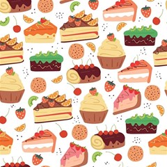 Dessert And Cake For Food Pattern Play Mat (square) by Grandong