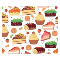 Dessert And Cake For Food Pattern Two Sides Premium Plush Fleece Blanket (small) by Grandong