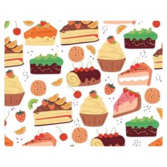 Dessert And Cake For Food Pattern Premium Plush Fleece Blanket (medium)