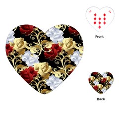 Roses Seamless Pattern Playing Cards Single Design (heart)