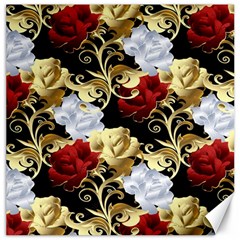 Roses Seamless Pattern Canvas 16  X 16  by Grandong