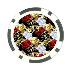 Roses Seamless Pattern Poker Chip Card Guard by Grandong