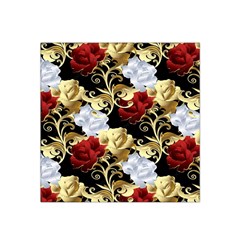 Roses Seamless Pattern Satin Bandana Scarf 22  X 22  by Grandong