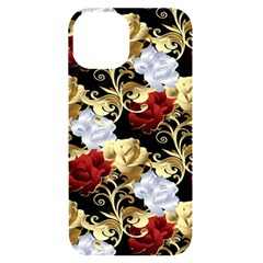 Roses Seamless Pattern Iphone 14 Black Uv Print Case by Grandong