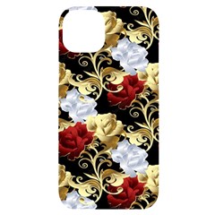 Roses Seamless Pattern Iphone 14 Plus Black Uv Print Case by Grandong