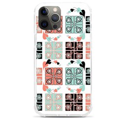 Mint Black Coral Heart Paisley Iphone 12 Pro Max Tpu Uv Print Case by Grandong