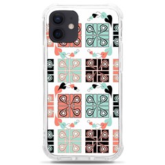 Mint Black Coral Heart Paisley Iphone 12 Mini Tpu Uv Print Case	 by Grandong