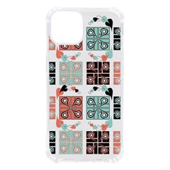 Mint Black Coral Heart Paisley Iphone 13 Tpu Uv Print Case