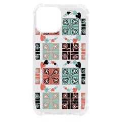 Mint Black Coral Heart Paisley Iphone 13 Mini Tpu Uv Print Case by Grandong