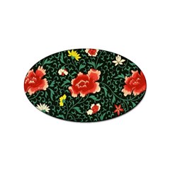 Background Vintage Japanese Design Sticker Oval (10 Pack) by Grandong