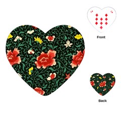 Background Vintage Japanese Design Playing Cards Single Design (heart) by Grandong