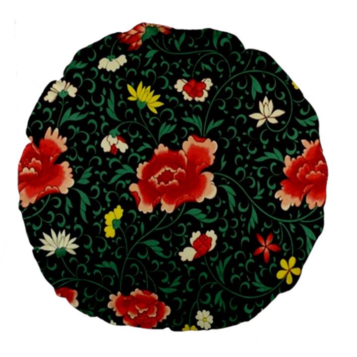 Background Vintage Japanese Design Large 18  Premium Round Cushions