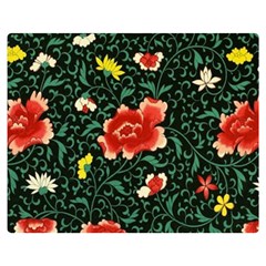 Background Vintage Japanese Design Two Sides Premium Plush Fleece Blanket (medium) by Grandong