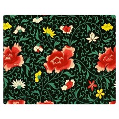 Background Vintage Japanese Design Premium Plush Fleece Blanket (medium)