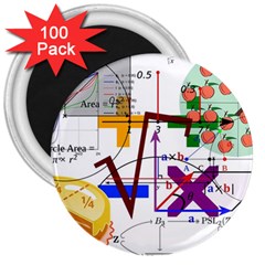 Mathematics Formula Physics School 3  Magnets (100 Pack) by Grandong