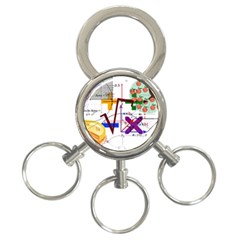 Mathematics Formula Physics School 3-ring Key Chain by Grandong