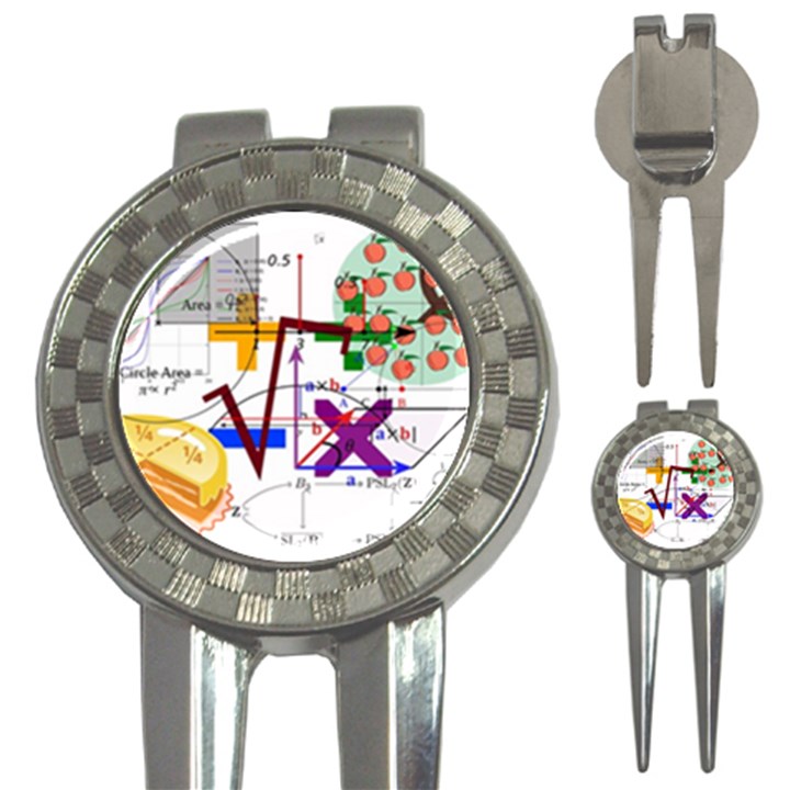 Mathematics Formula Physics School 3-in-1 Golf Divots