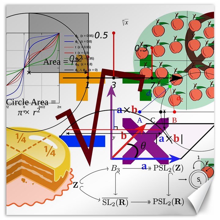 Mathematics Formula Physics School Canvas 12  x 12 