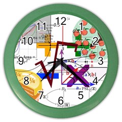 Mathematics Formula Physics School Color Wall Clock by Grandong