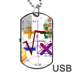 Mathematics Formula Physics School Dog Tag Usb Flash (one Side) by Grandong