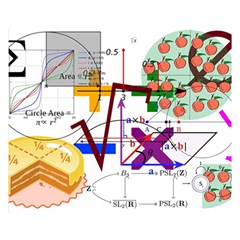 Mathematics Formula Physics School Two Sides Premium Plush Fleece Blanket (small) by Grandong