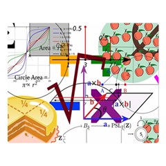 Mathematics Formula Physics School Two Sides Premium Plush Fleece Blanket (large) by Grandong