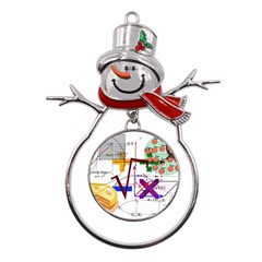 Mathematics Formula Physics School Metal Snowman Ornament by Grandong