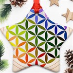 Mandala Rainbow Colorful Ornament (Star) Front