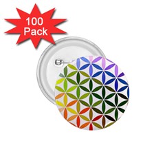 Mandala Rainbow Colorful 1.75  Buttons (100 pack) 