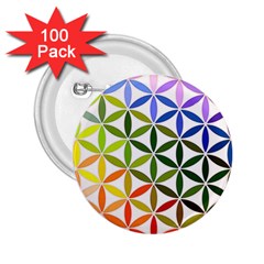 Mandala Rainbow Colorful 2.25  Buttons (100 pack) 