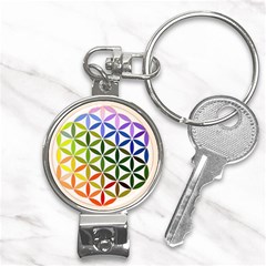 Mandala Rainbow Colorful Nail Clippers Key Chain