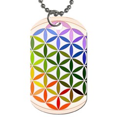 Mandala Rainbow Colorful Dog Tag (One Side)