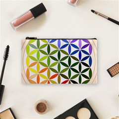 Mandala Rainbow Colorful Cosmetic Bag (Small)