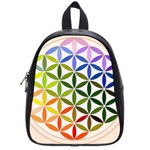 Mandala Rainbow Colorful School Bag (Small) Front