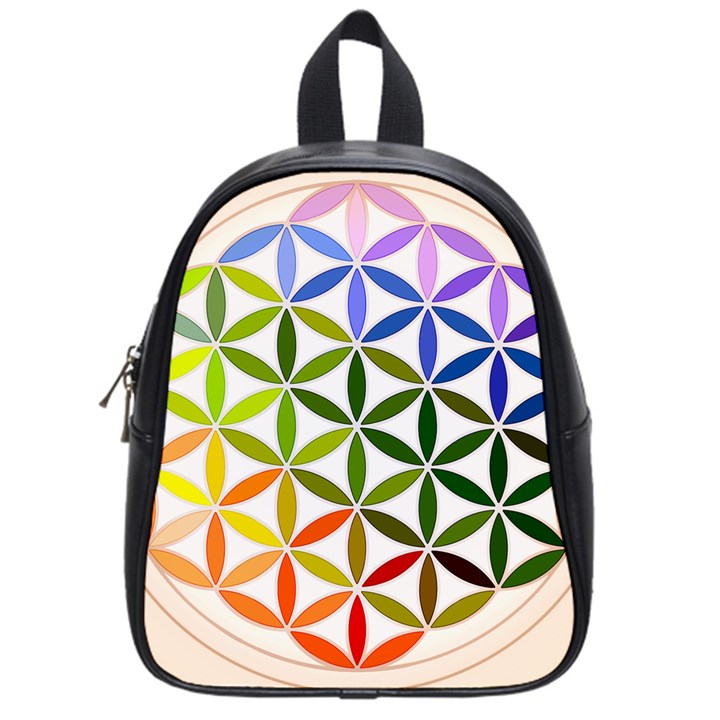 Mandala Rainbow Colorful School Bag (Small)