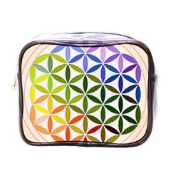 Mandala Rainbow Colorful Mini Toiletries Bag (One Side)