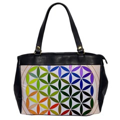 Mandala Rainbow Colorful Oversize Office Handbag