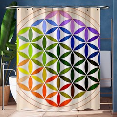 Mandala Rainbow Colorful Shower Curtain 60  x 72  (Medium) 