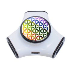 Mandala Rainbow Colorful 3-Port USB Hub