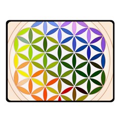 Mandala Rainbow Colorful Two Sides Fleece Blanket (Small)