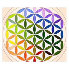 Mandala Rainbow Colorful Two Sides Premium Plush Fleece Blanket (Small)