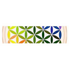 Mandala Rainbow Colorful Oblong Satin Scarf (16  x 60 )